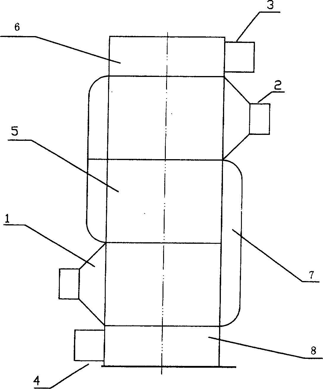 Wave plate pipe heat exchanger with transerse rib