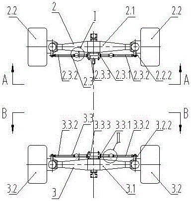 Four-wheel steering axle assembly of farmland pesticide spraying car