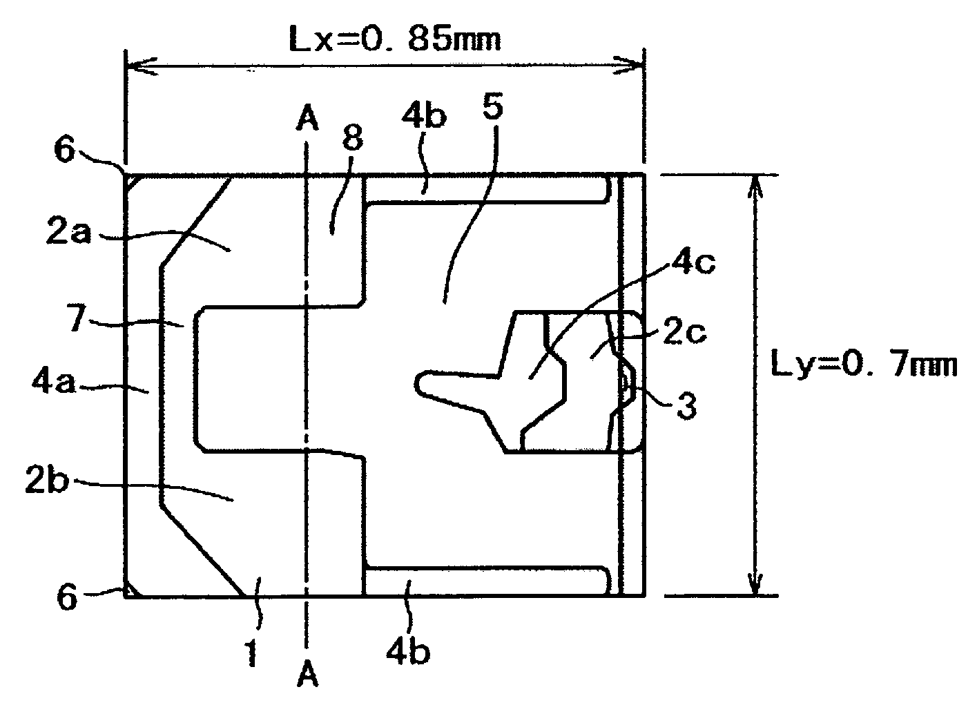 Magnetic head slider with reduced bearing surface area and magnetic disk drive