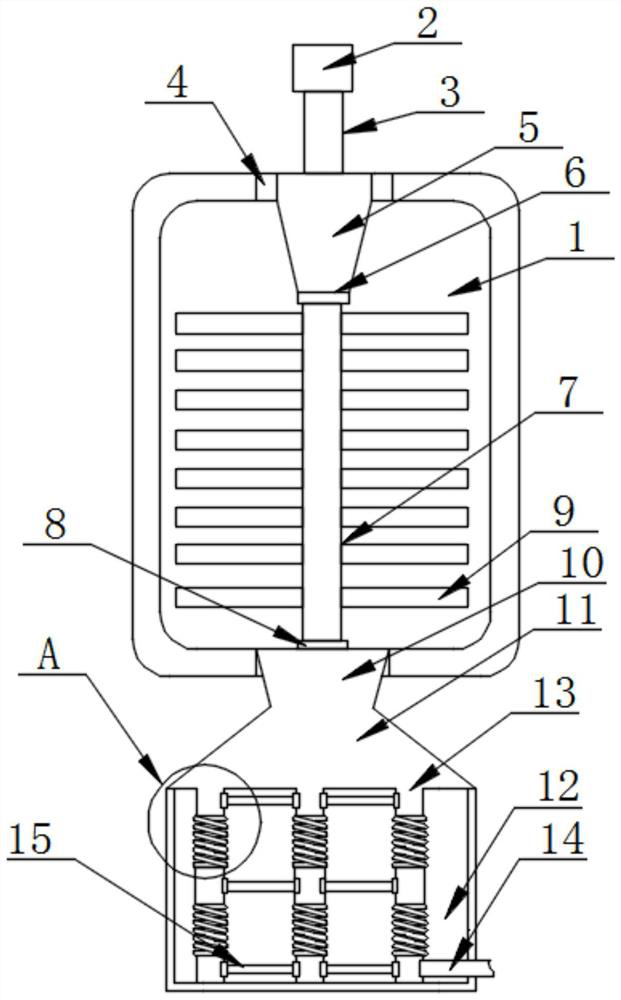 Flue gas filtering and purifying device for vacuum filter