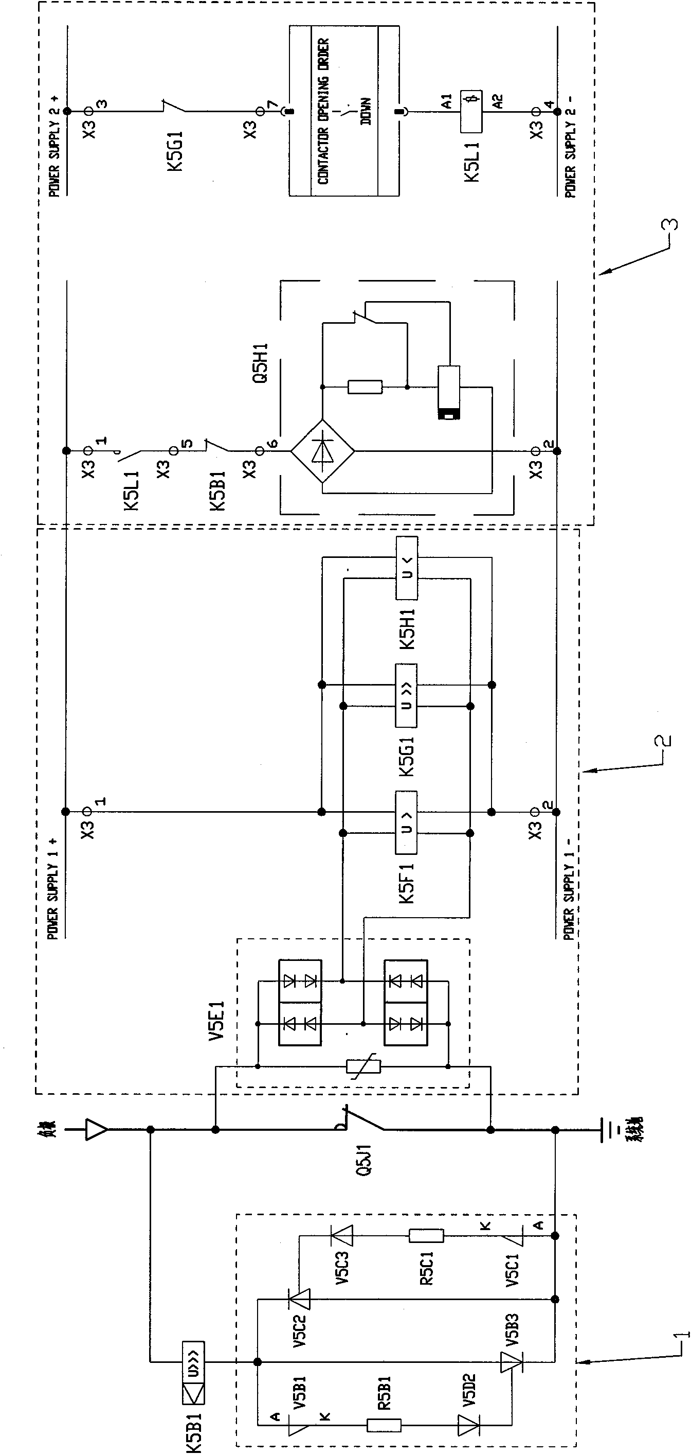 Quick detection and protection device for electric potential of direct-current traction power supply return current rail