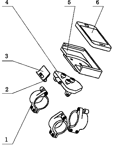 Navigation and communication equipment rack of bicycle