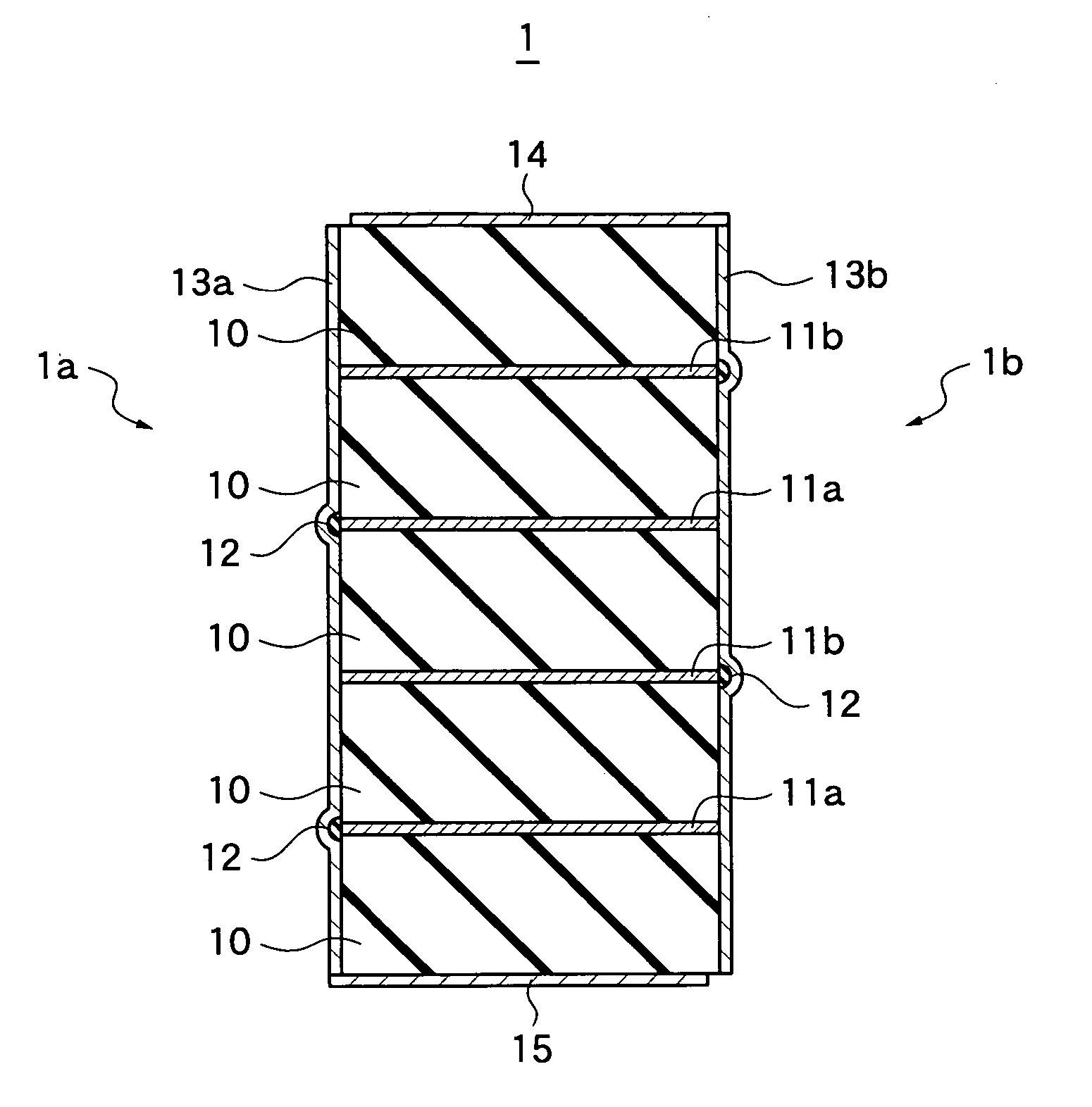 Multilayered structure, multilayered structure array and method of manufacturing the same