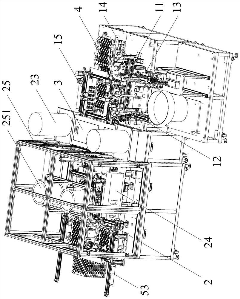 Ceramic heating body assembling, filling and sealing machine