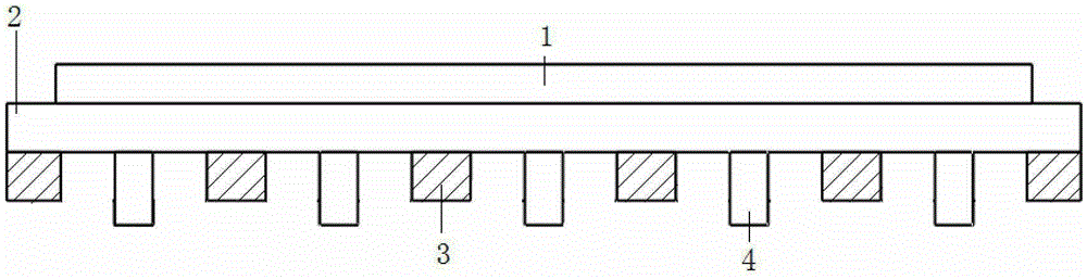 Boundary temperature control array type wave front control device and manufacturing method thereof