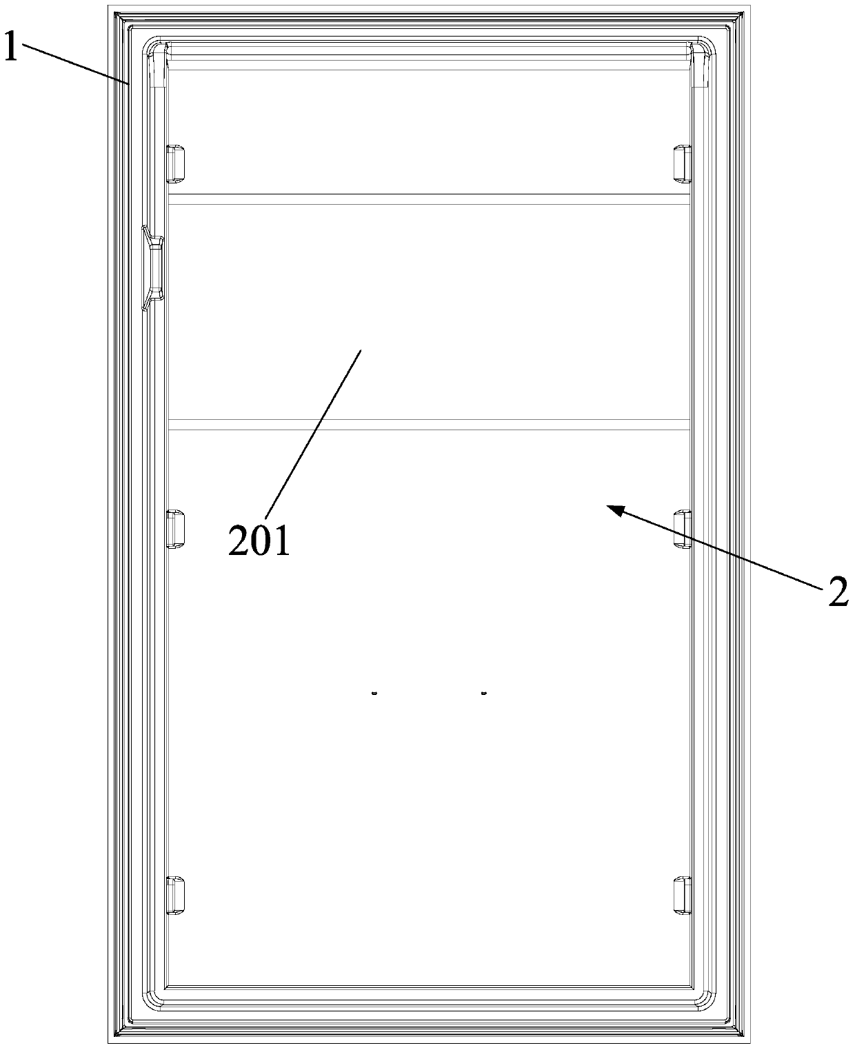 Display control panel anti-condensation structure and refrigerator