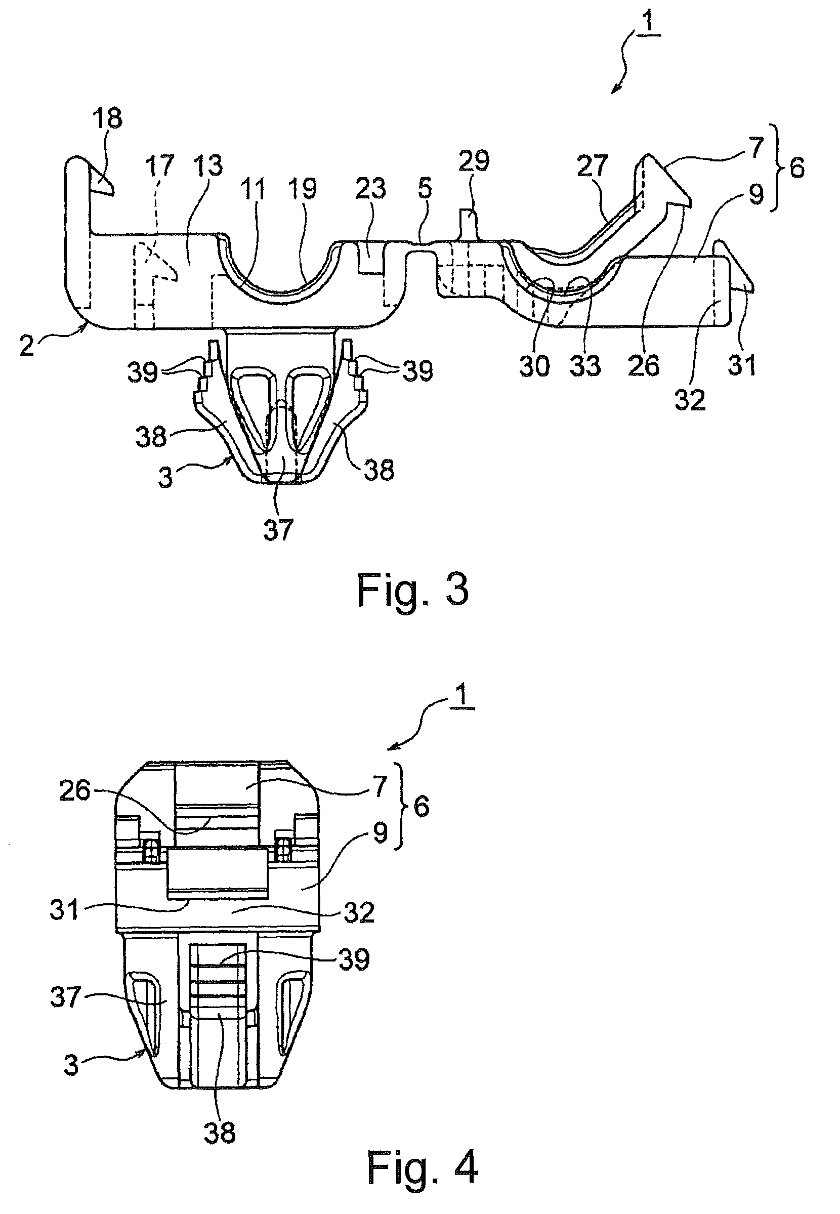 Clamp for corrugated tube