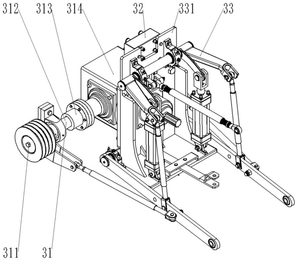 A self-propelled picking, baling and palletizing integrated machine