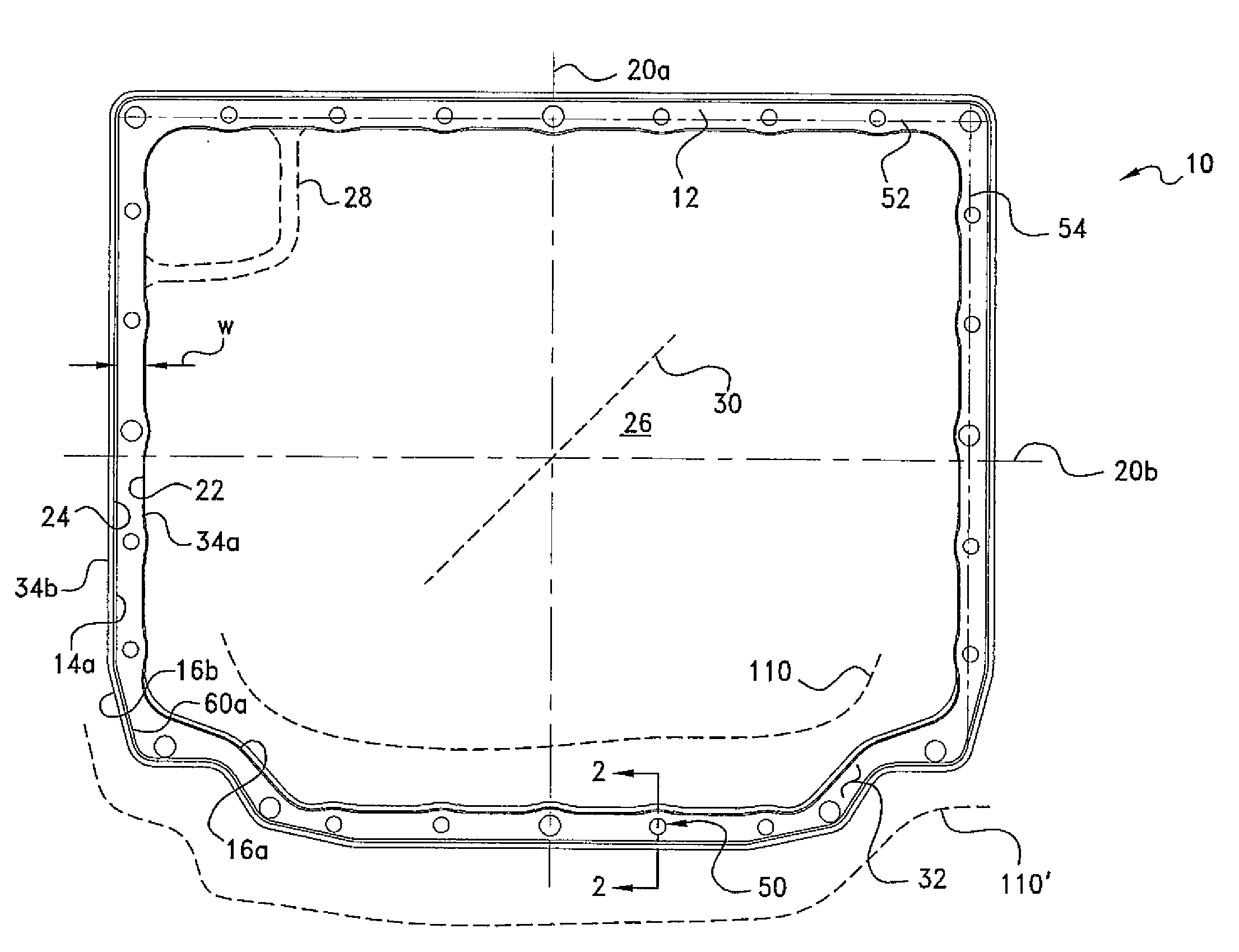 Wedging retainer gasket construction