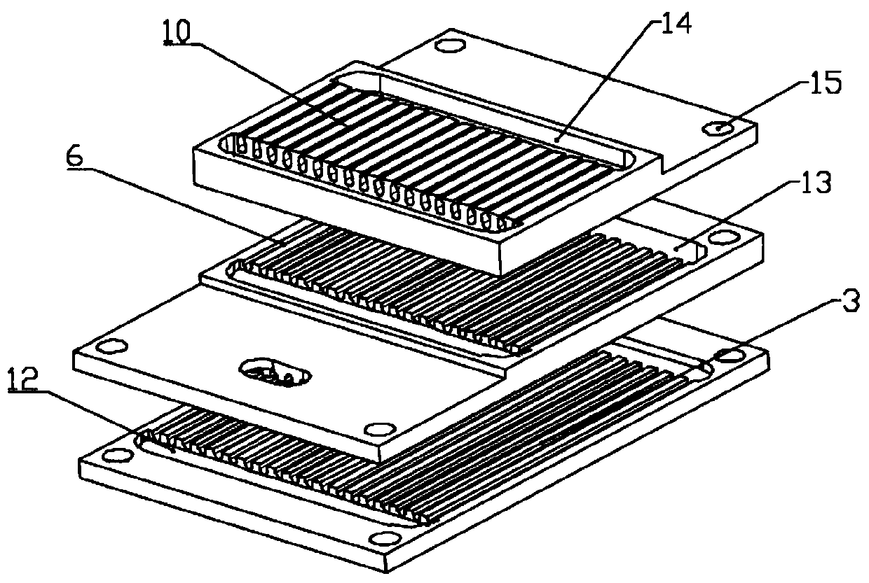 A three-dimensional microchannel and pulsating flow cooling device