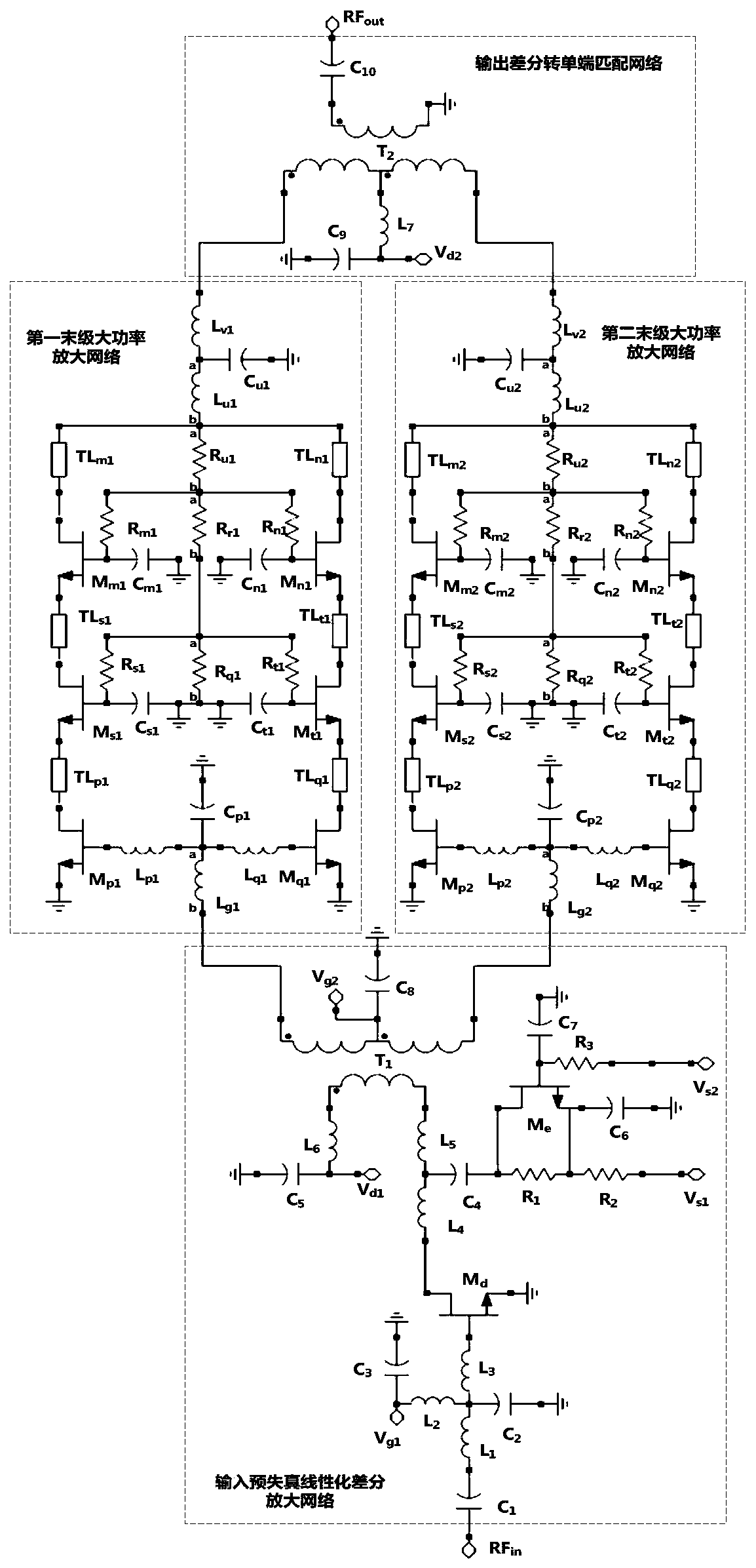 Millimeter wave power amplifier for automobile radar transceiver