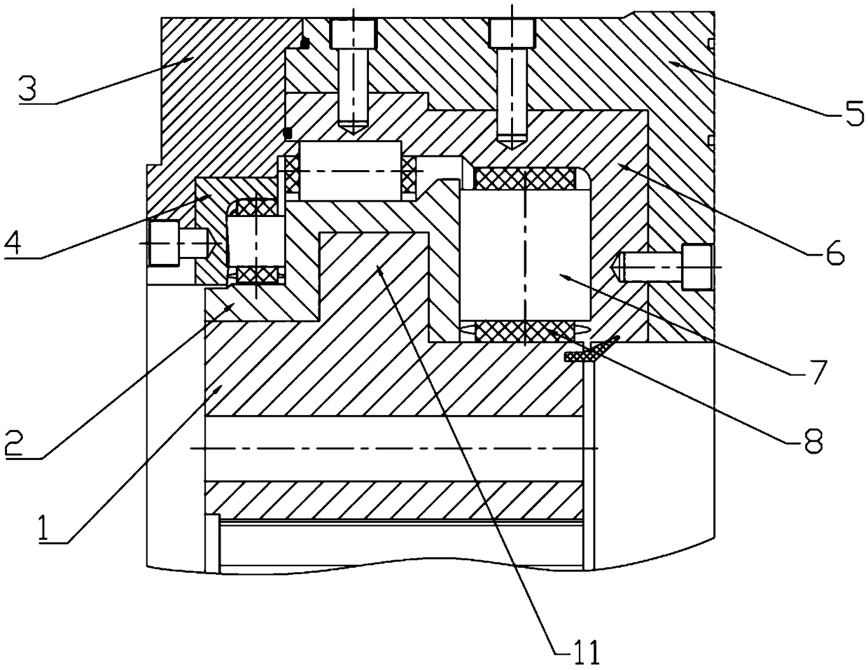 Gear ring and rolling way separable main driving bearing for shield tunneling machine