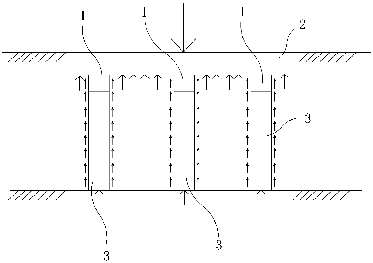 Pile soil load adjuster used for composite pile foundation