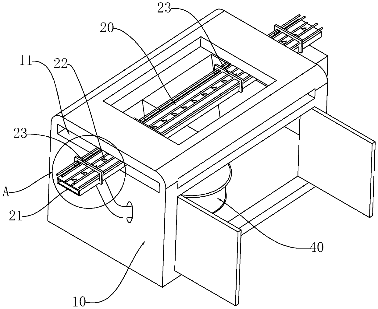 Bottle cap dedusting conveying device