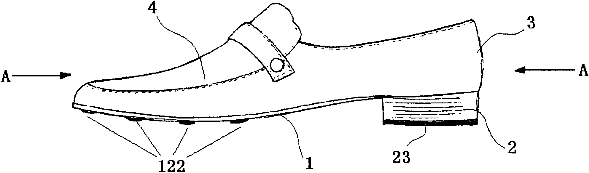 Leather shoes and production method thereof