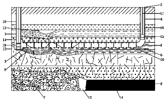 Roof bed separation water and coal-measure gas collaborative draining method