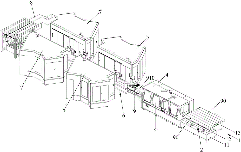 Silicon rod line production system and silicon rod line production method