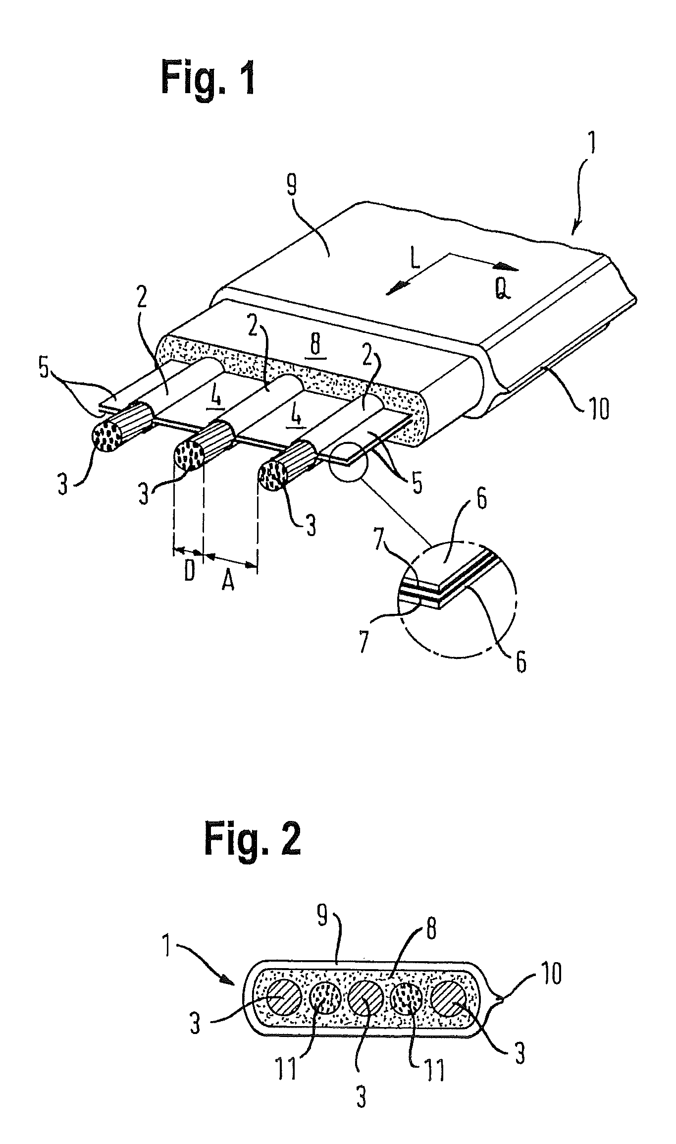 Flat cable deflection device and installation kit for an electrical installation with circuit integrity in case of fire