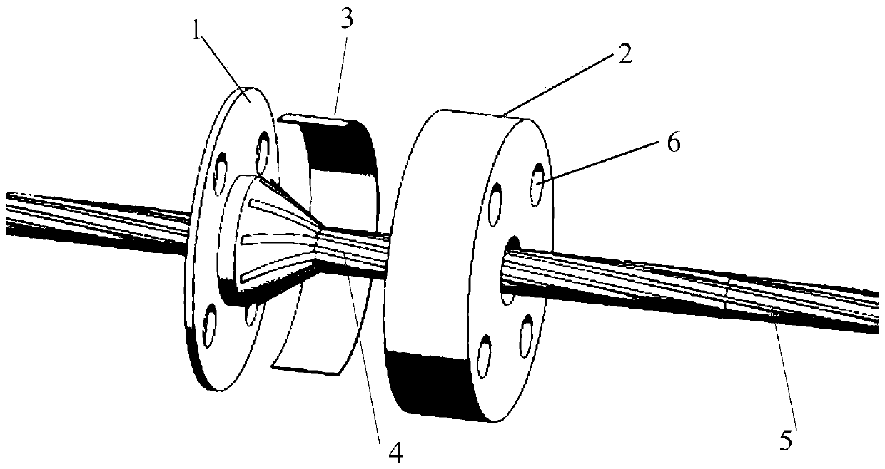 A high-temperature superconducting cable end connection structure and connection method