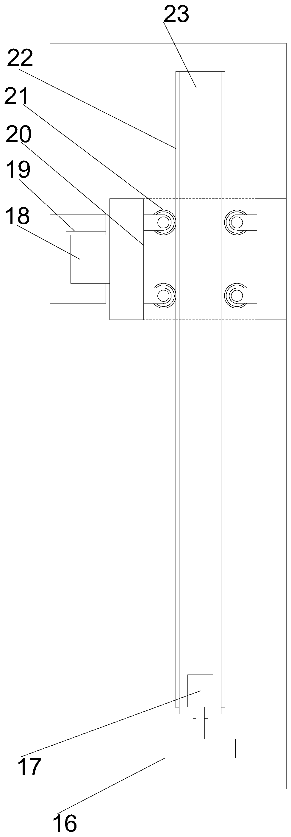 Gray pig iron pipe mechanical cleaning and dust removing device