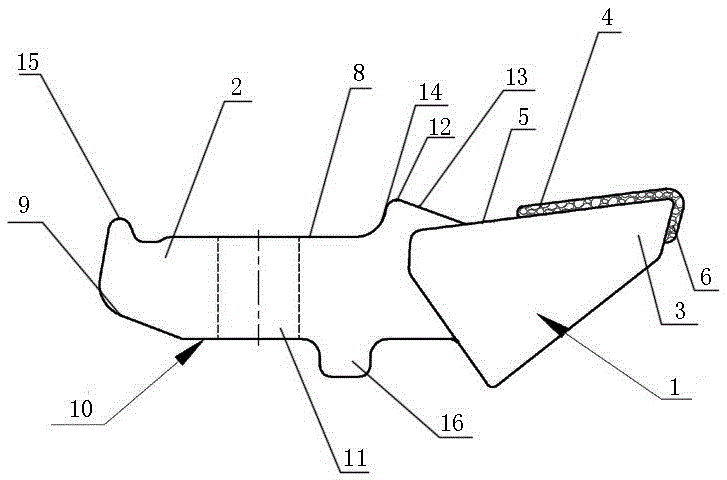 Mechanical tooth for waste treatment