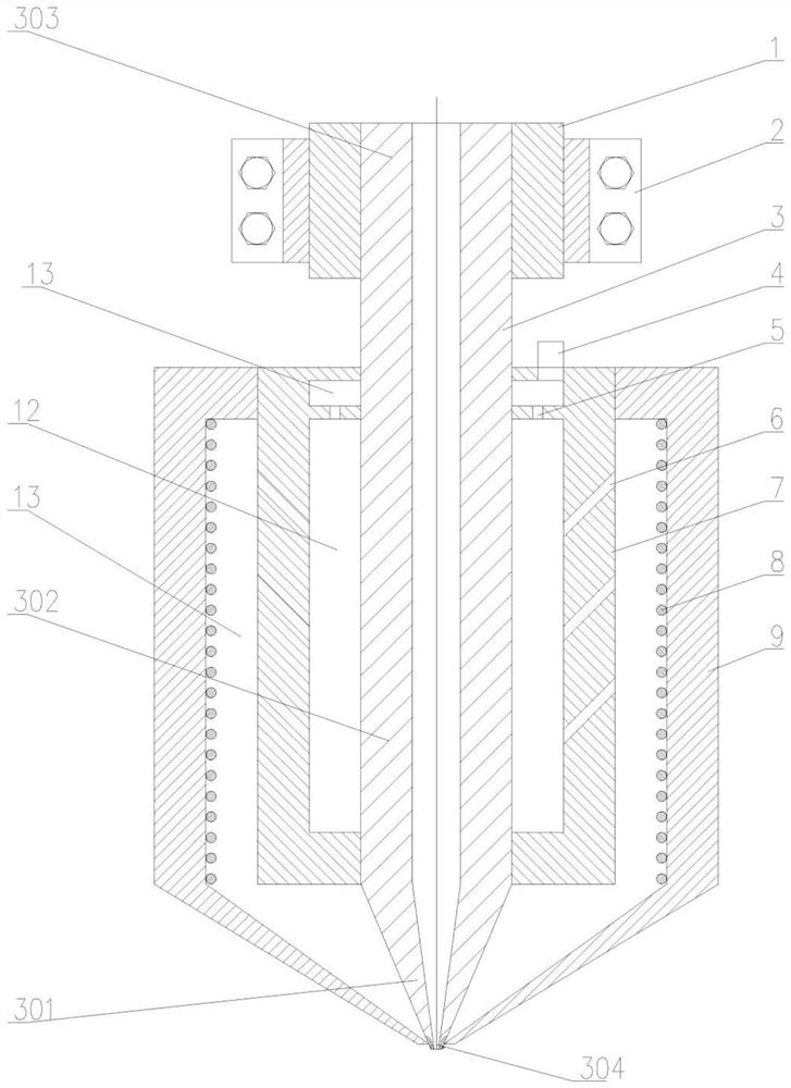 Heating protection suction nozzle for wafer repair machine