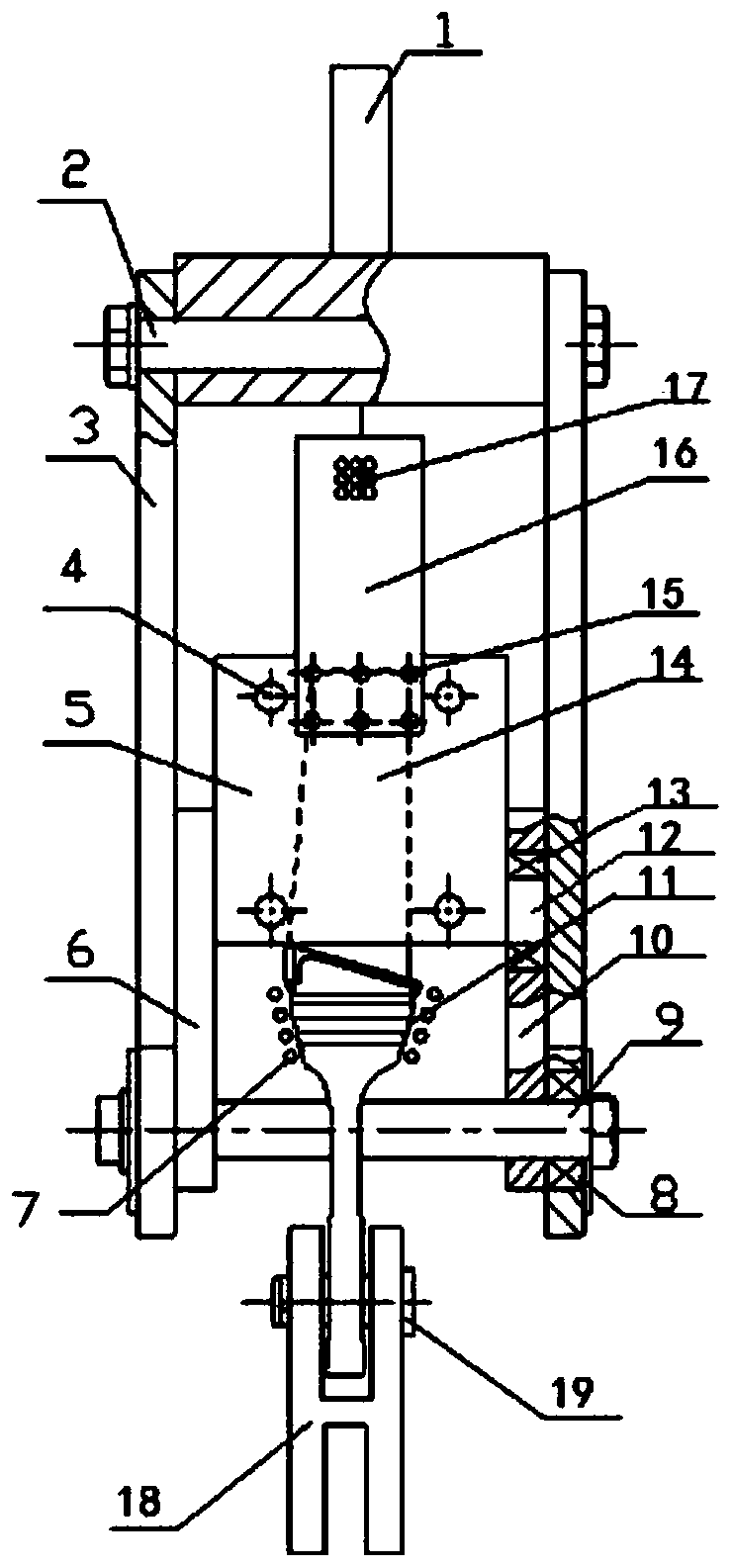 High-low cycle compound fatigue test high-cycle amplitude measuring equipment and method