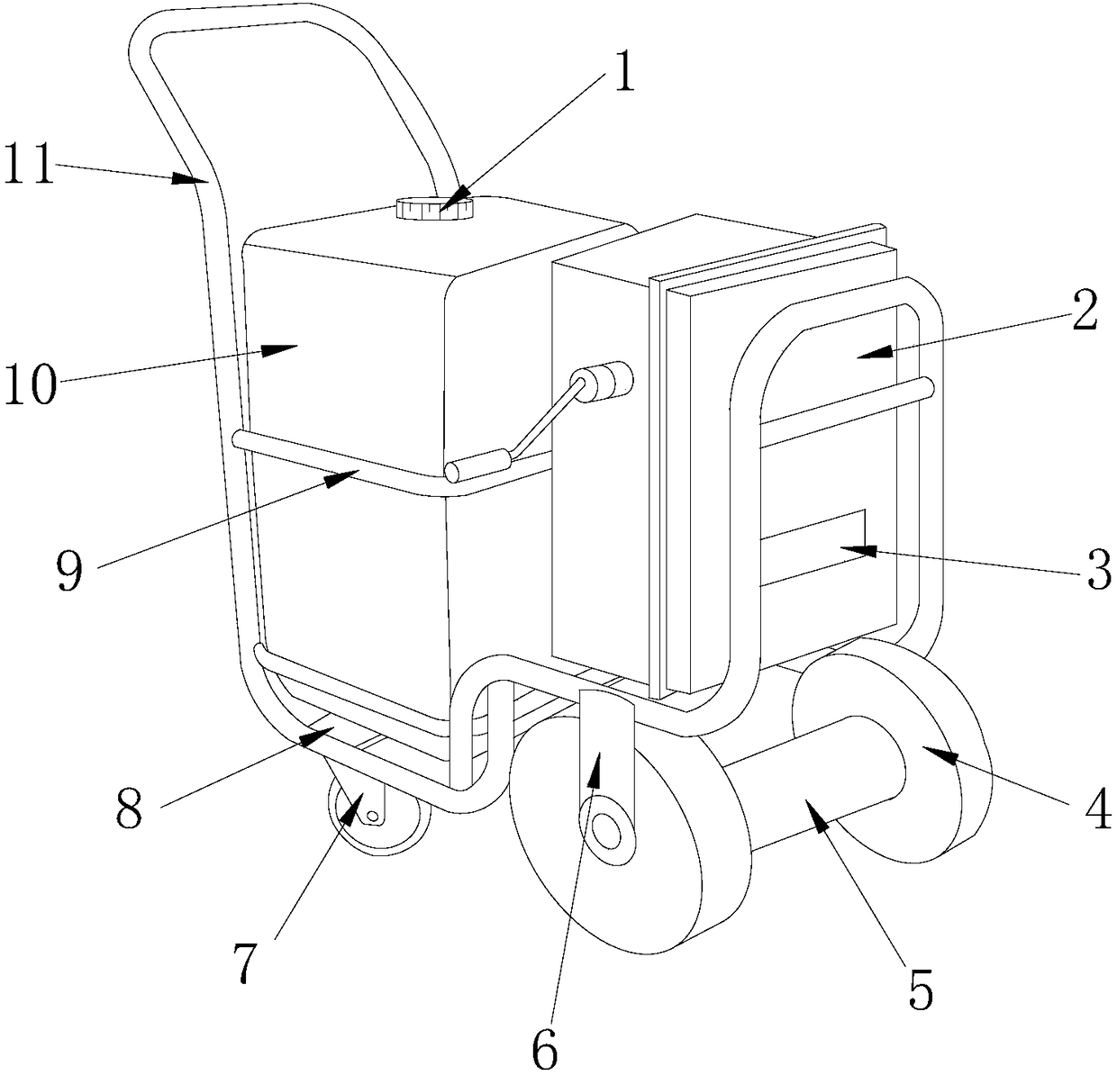 Agricultural high-efficiency energy-saving water sprayer