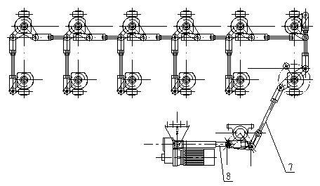 Turnout line shape of joint flexible type turnout bending device