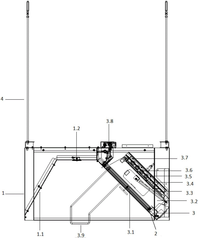 Easy-to-clean UV smoke hood with overturning structure