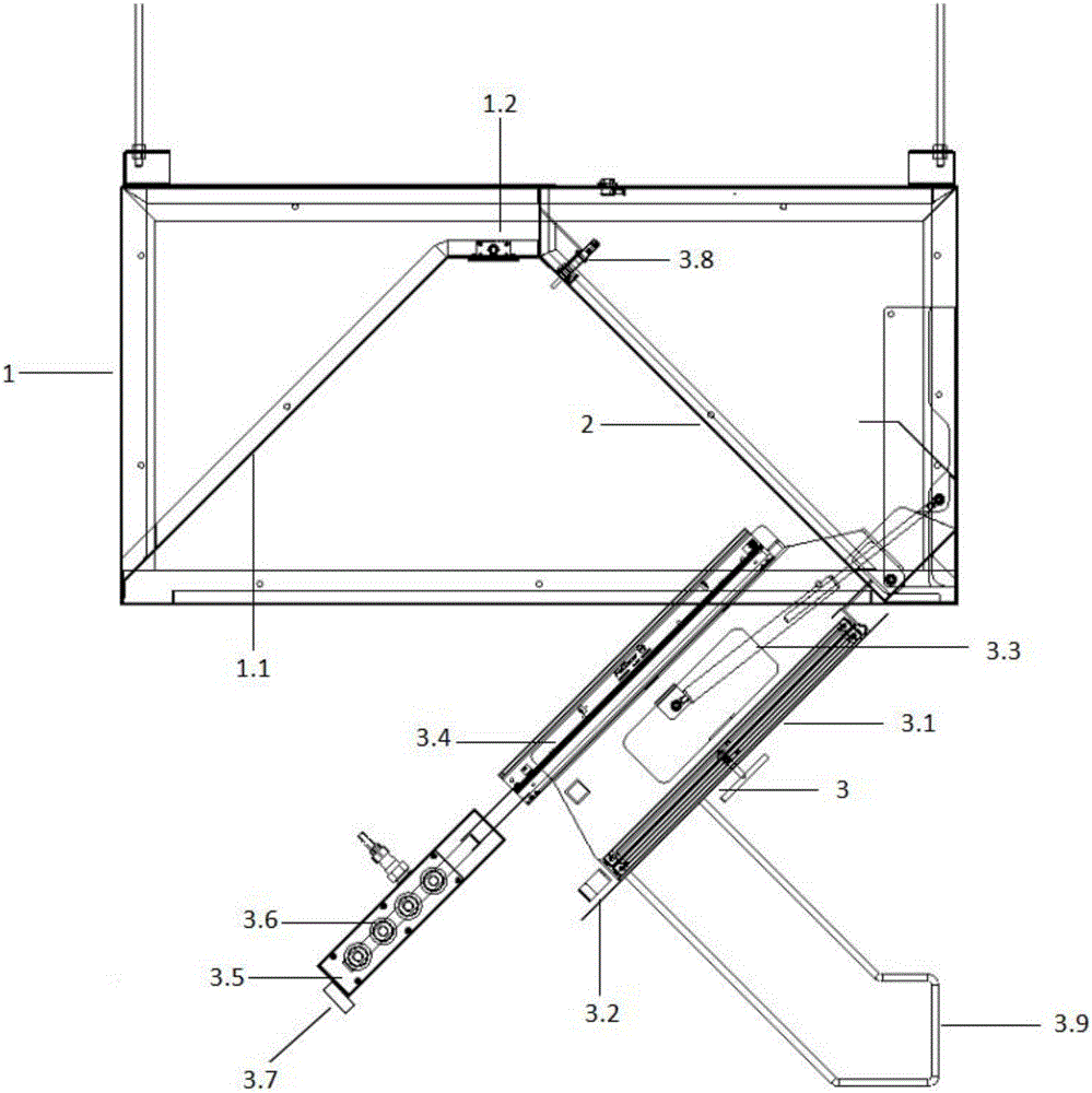 Easy-to-clean UV smoke hood with overturning structure