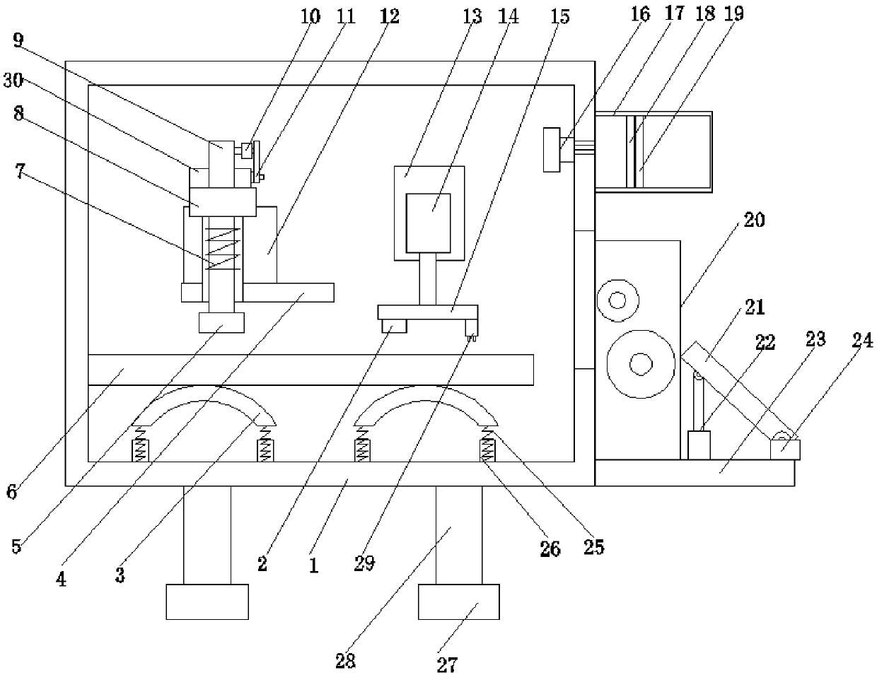 Beating dust removal device for leatherworking