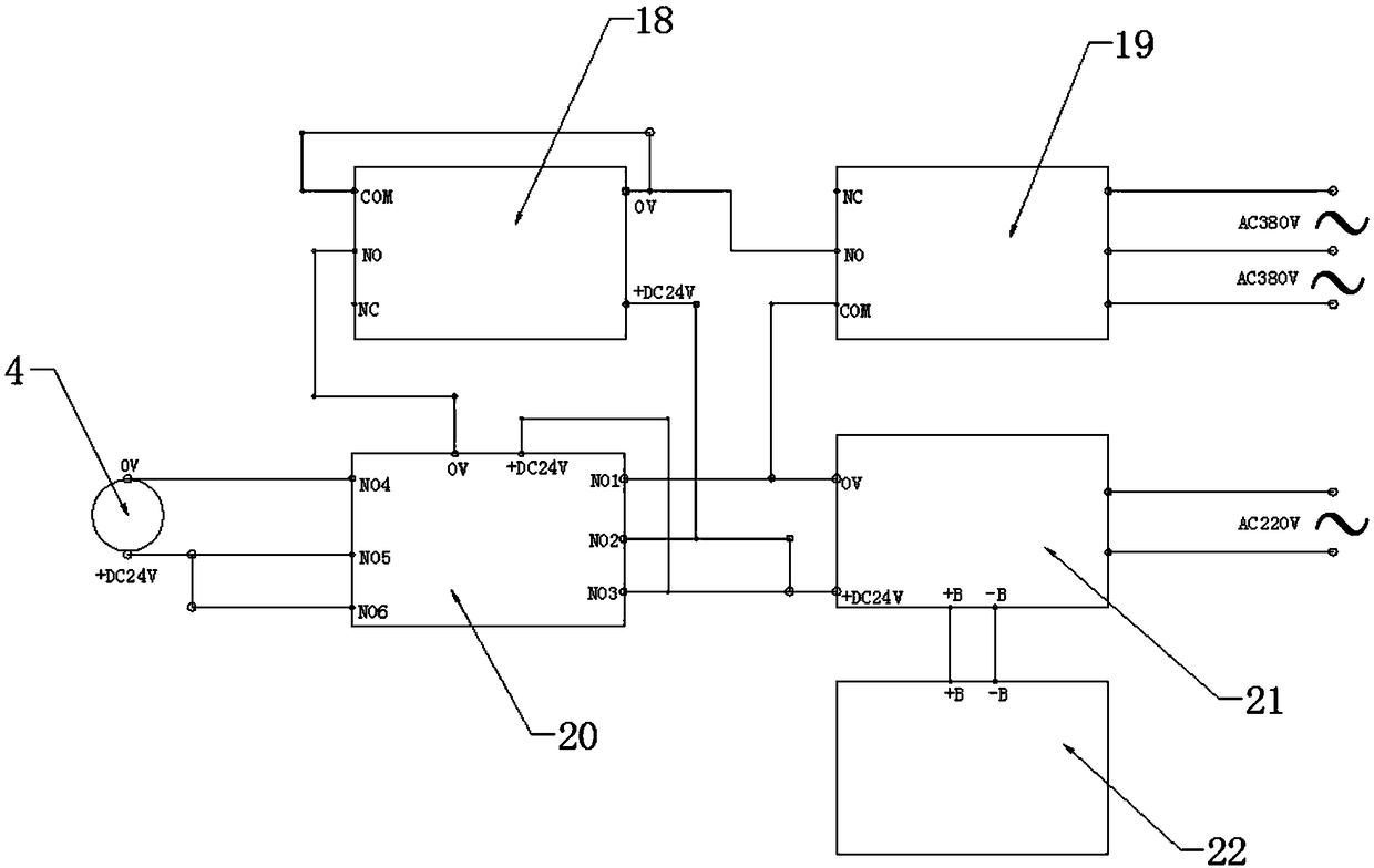 Safe protecting circuit for chicken house power failure and start and system