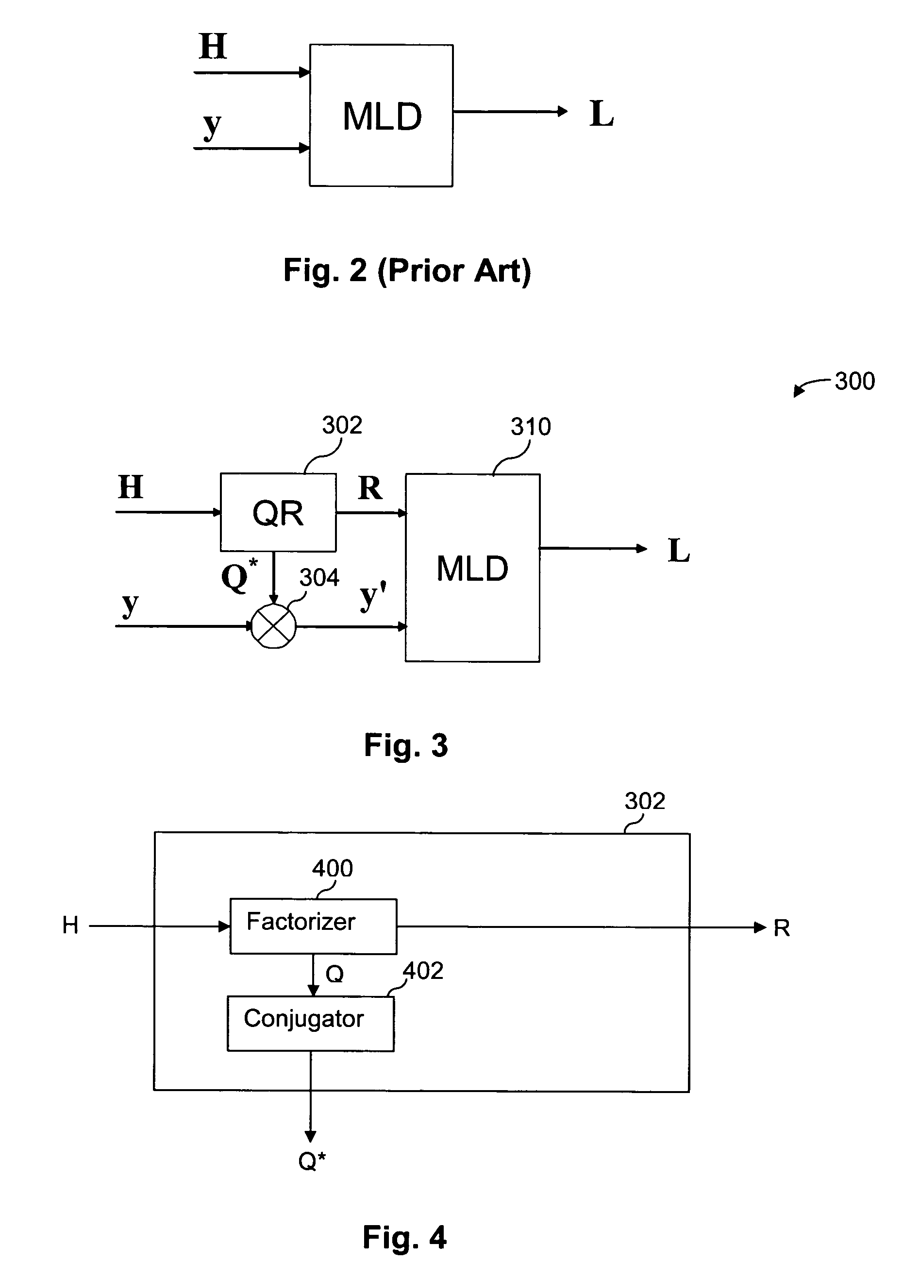 MIMO receiver using maximum likelihood detector in combination with QR decomposition