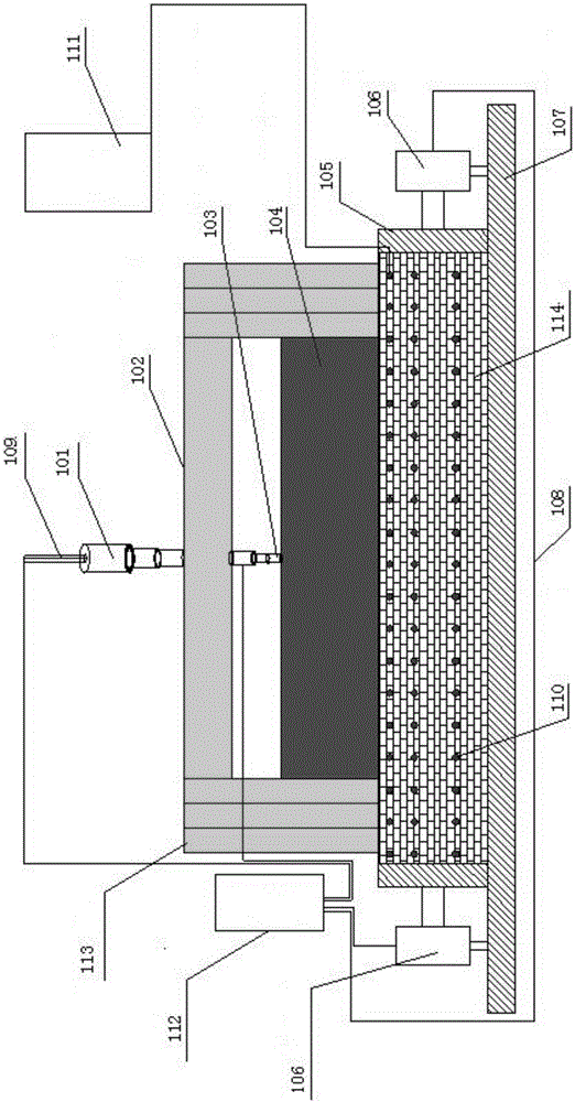 A simulation test method for mining failure of the bottom floor of mine working face