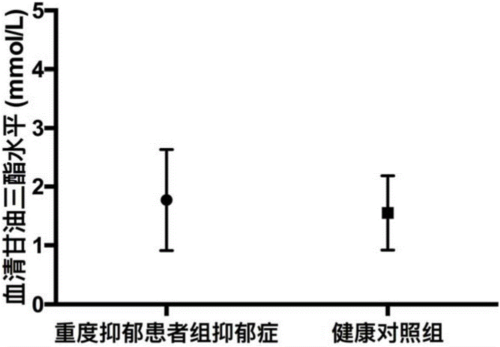 Application of triglyceride as marker in preparation of melancholia diagnosis or treatment effect evaluation kit and kit