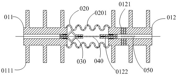 Underwater soft medium-oriented optical fiber topography change sensor