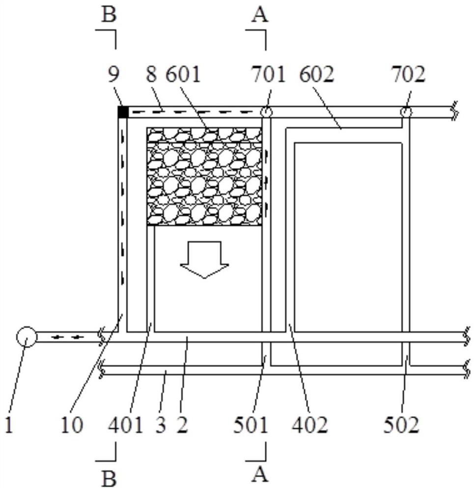 Water-rich roof upward mining face drainage system based on gob-side entry retaining