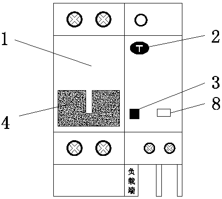 Household electricity leakage protector with leakage current closing