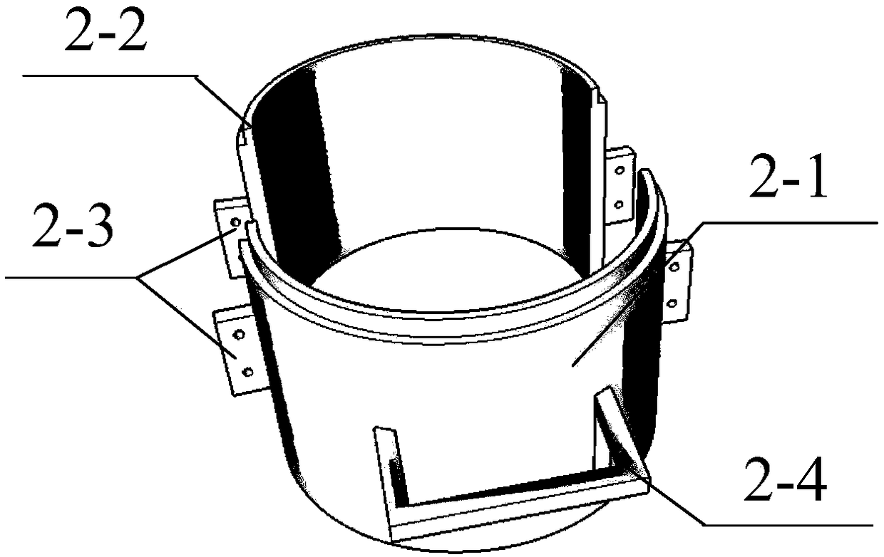 Test mold device for pouring hollow cylindrical mortar test piece