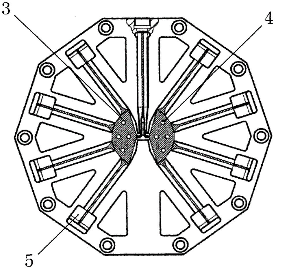 Prismatic multi-path power distributor/ synthesizer based on fan-shaped branch microstrip line