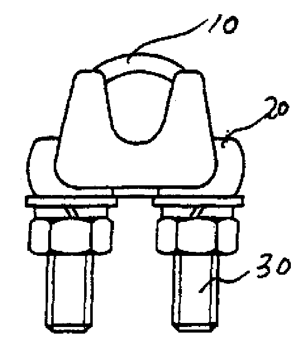 Copper base cable clamp