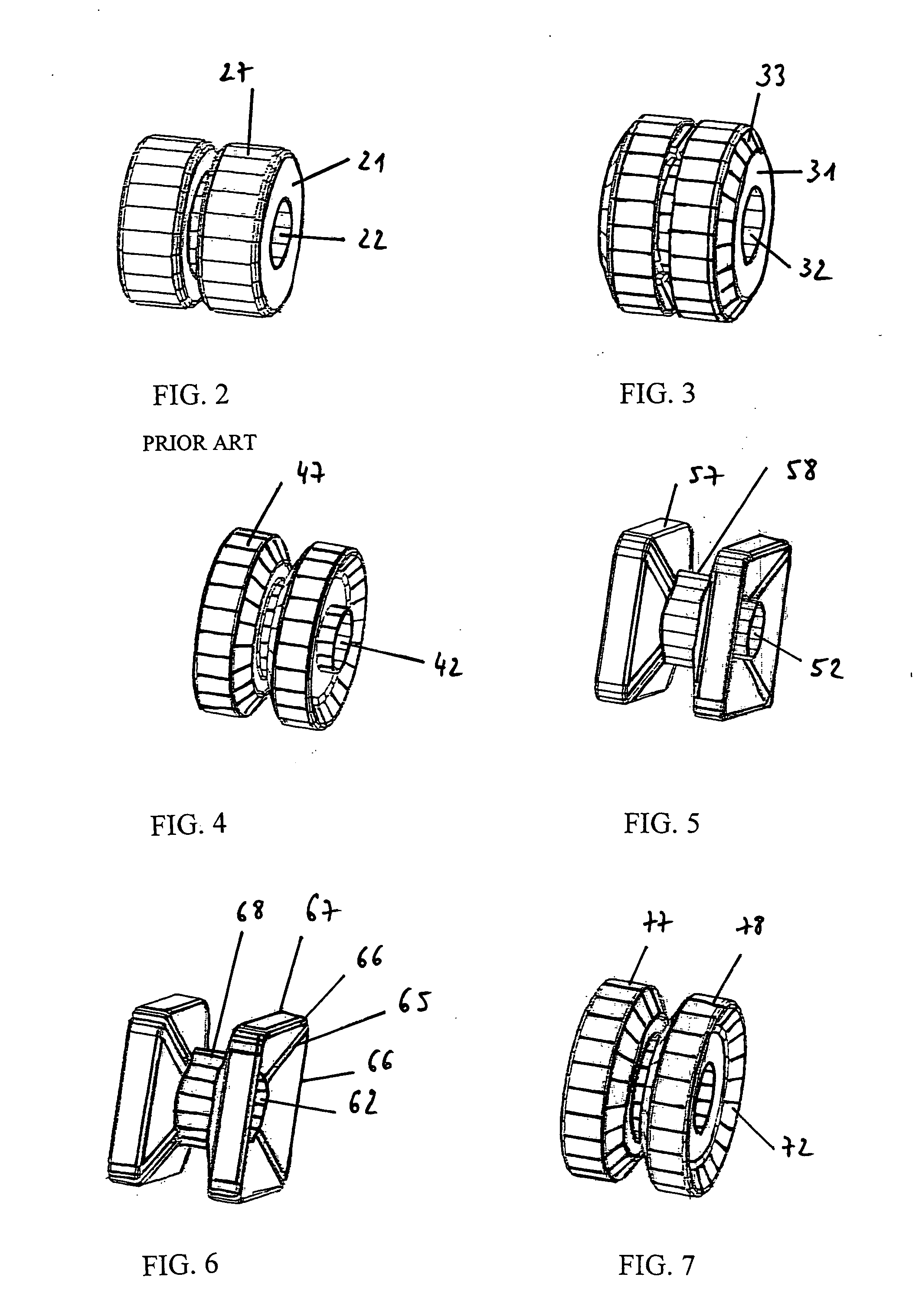 Multi-storage isolator with conical cross section