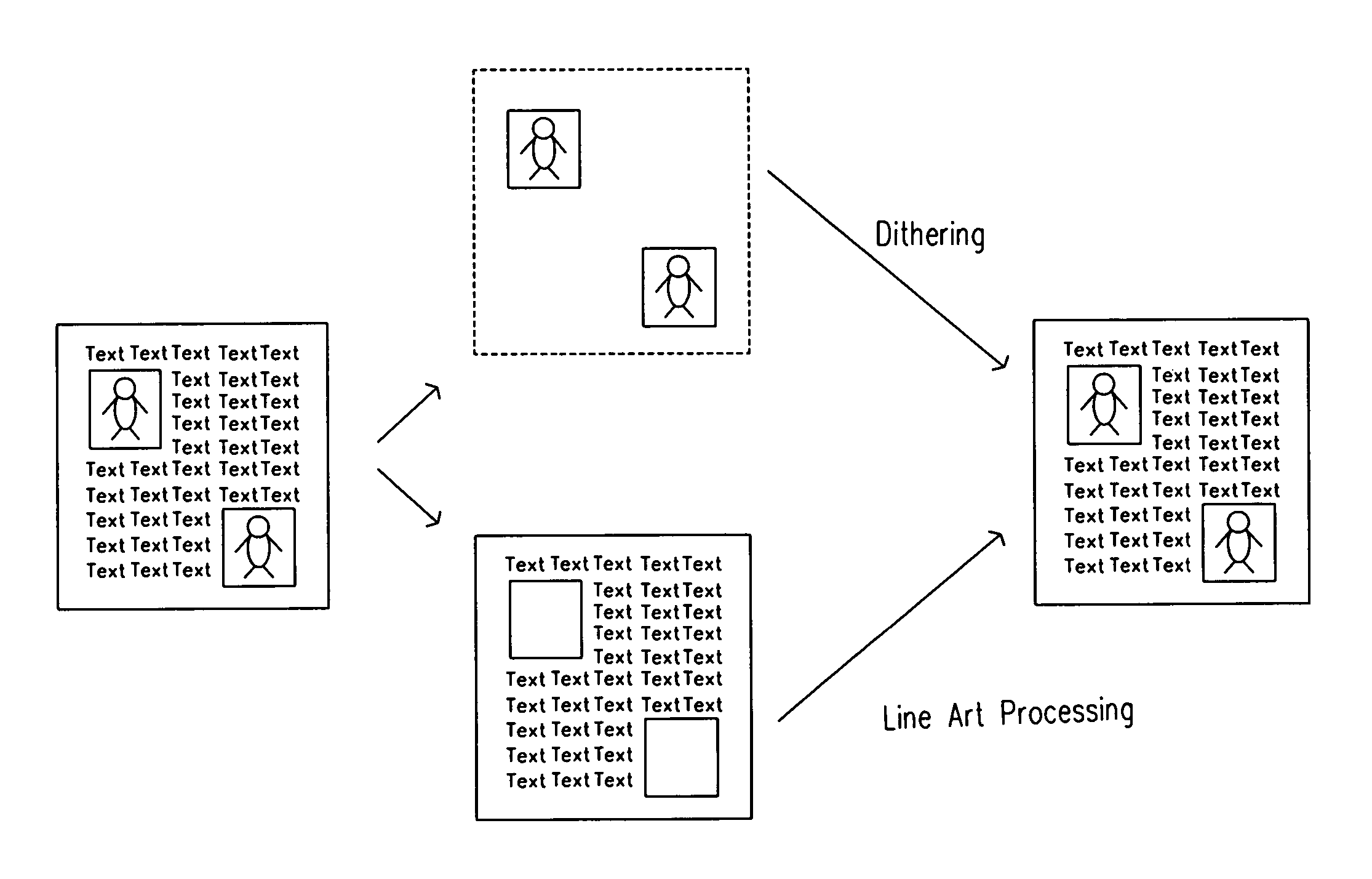 Method and apparatus for automatically detecting image and character data