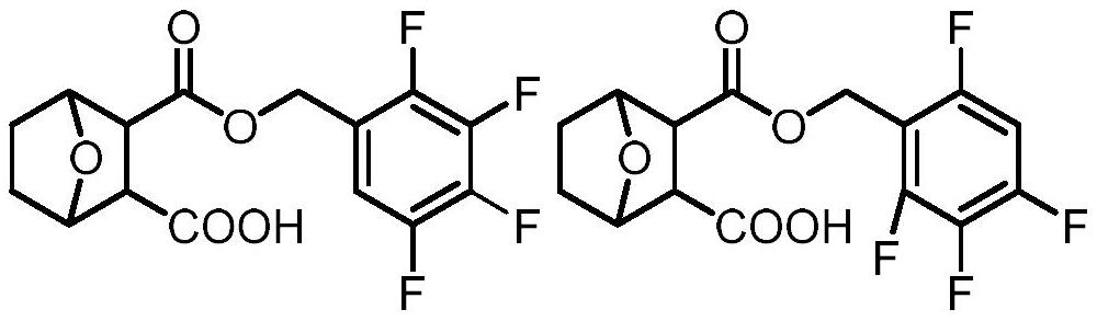 Norcantharidin carboxylate tetrafluorobenzyl ester and synthesis method thereof