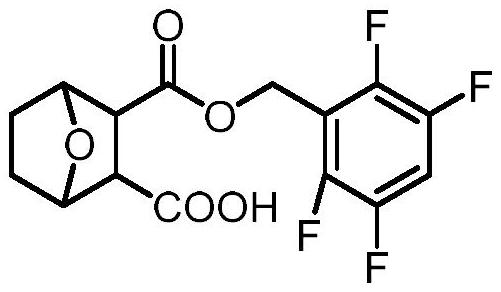 Norcantharidin carboxylate tetrafluorobenzyl ester and synthesis method thereof