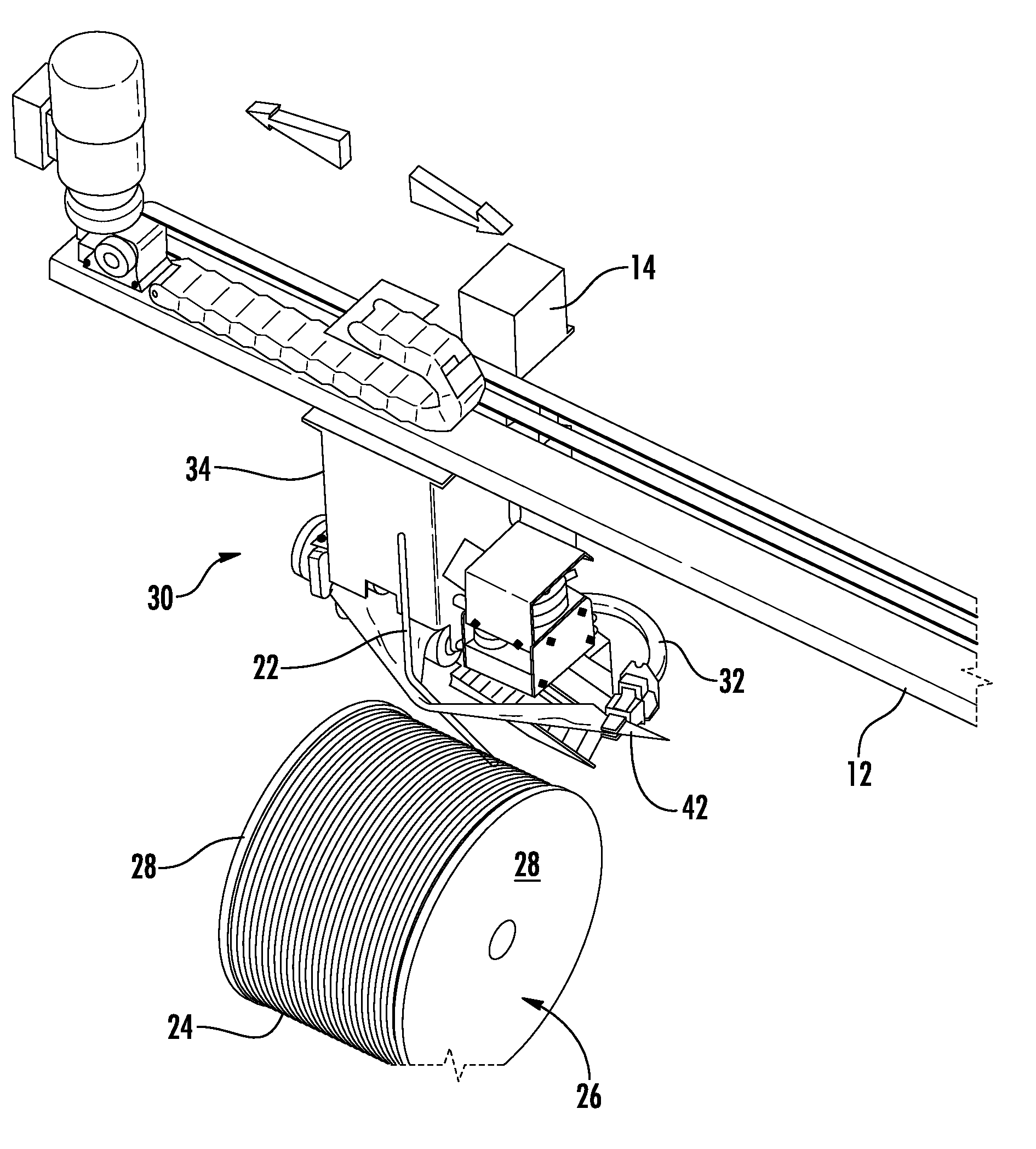 System and method for securing free end of wound cable