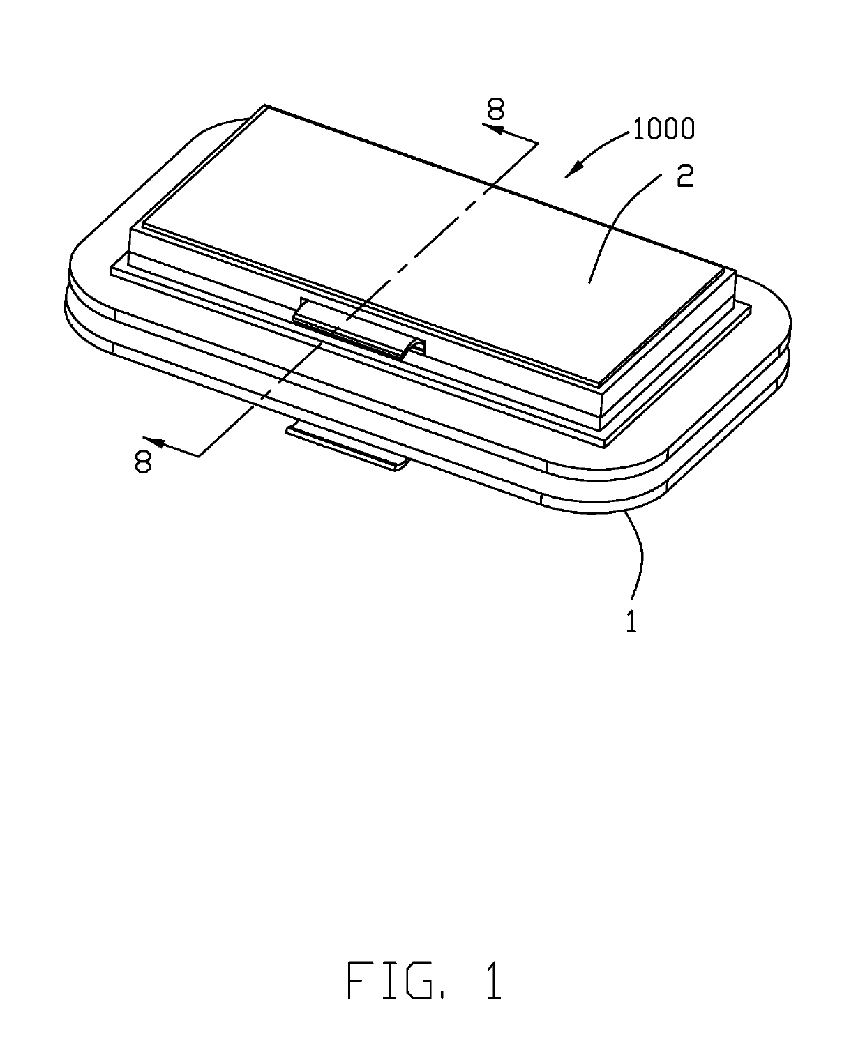 Connector assembly with retractable probe contact recessed behind mating surface and stationary pad contact extending beyond mating surface