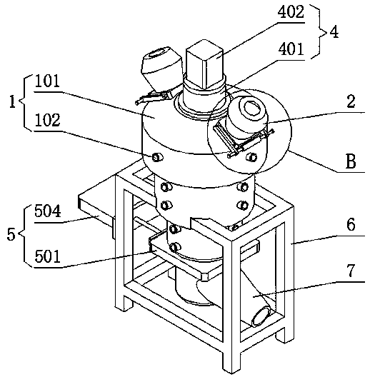 Uniform mixing device for building concrete and gravels