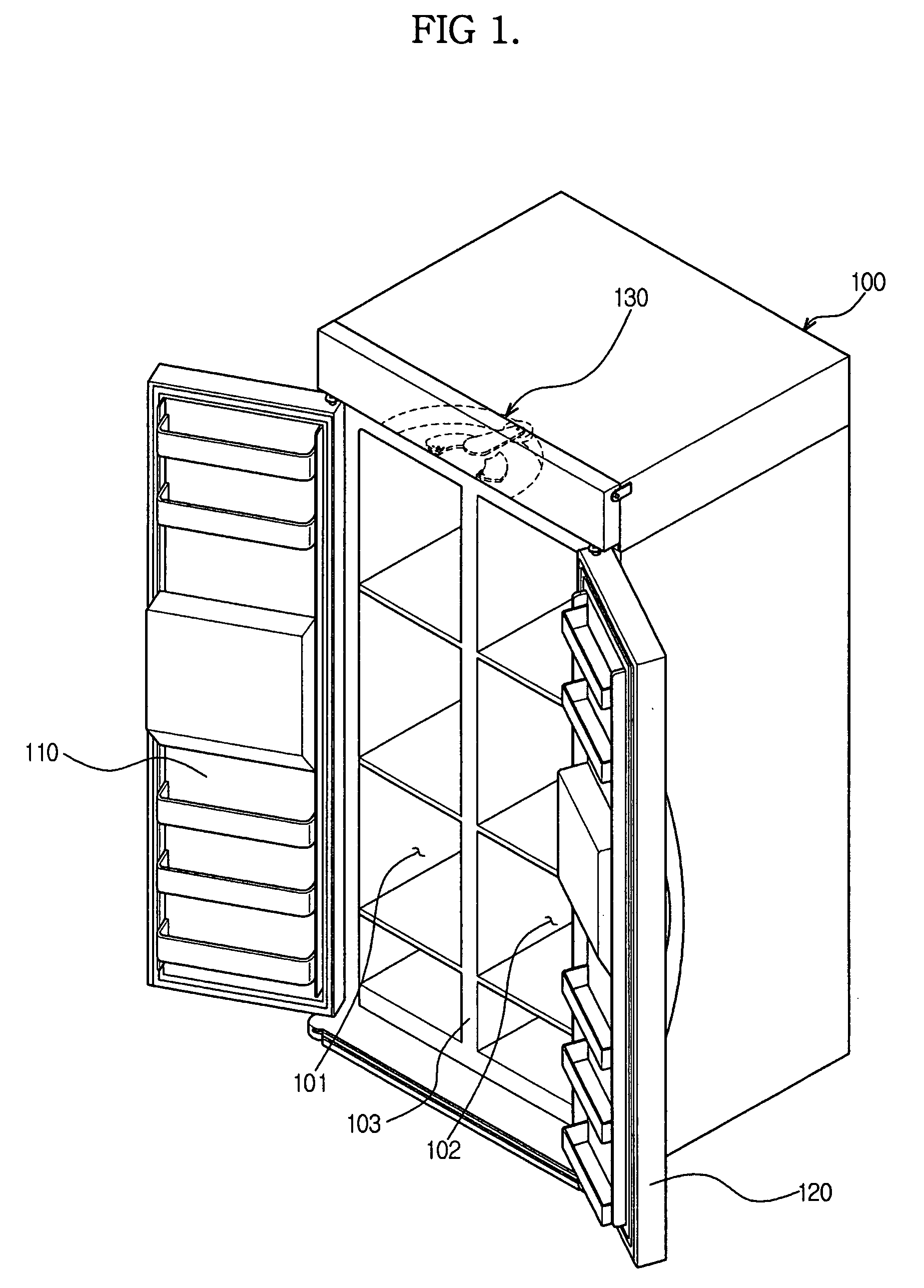 Side-by-side refrigerator